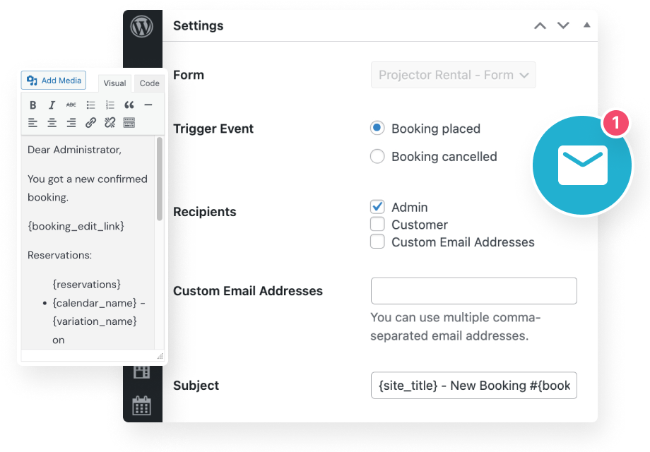 Send Automated Booking Notifications