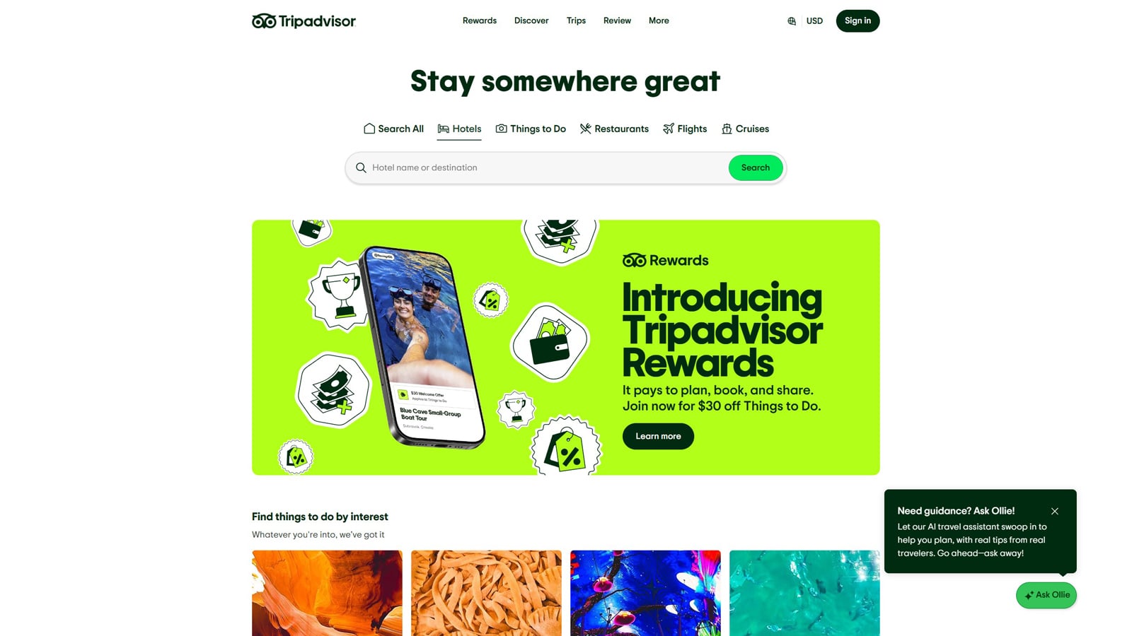 Graphic of TripAdvisor, a popular hotel review platform with a tanking system.