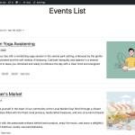 WordPress Events Calendar - List View