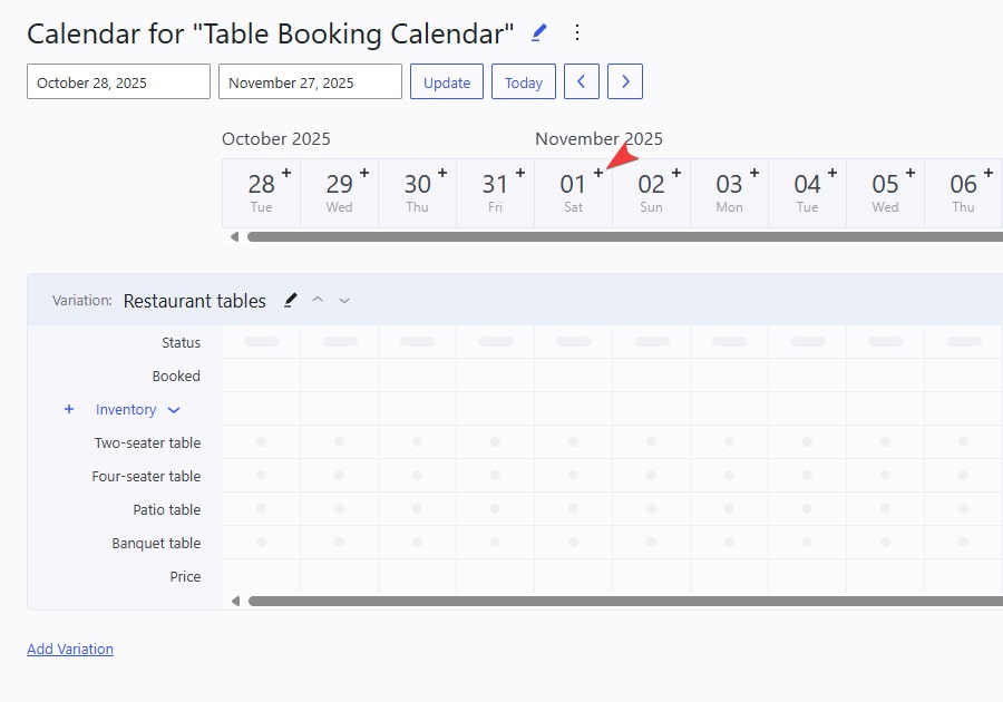 Portrait of adding a timeslot using the WordPress restaurant booking plugin.