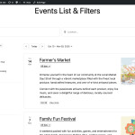 WordPress Events Calendar - List with Filters