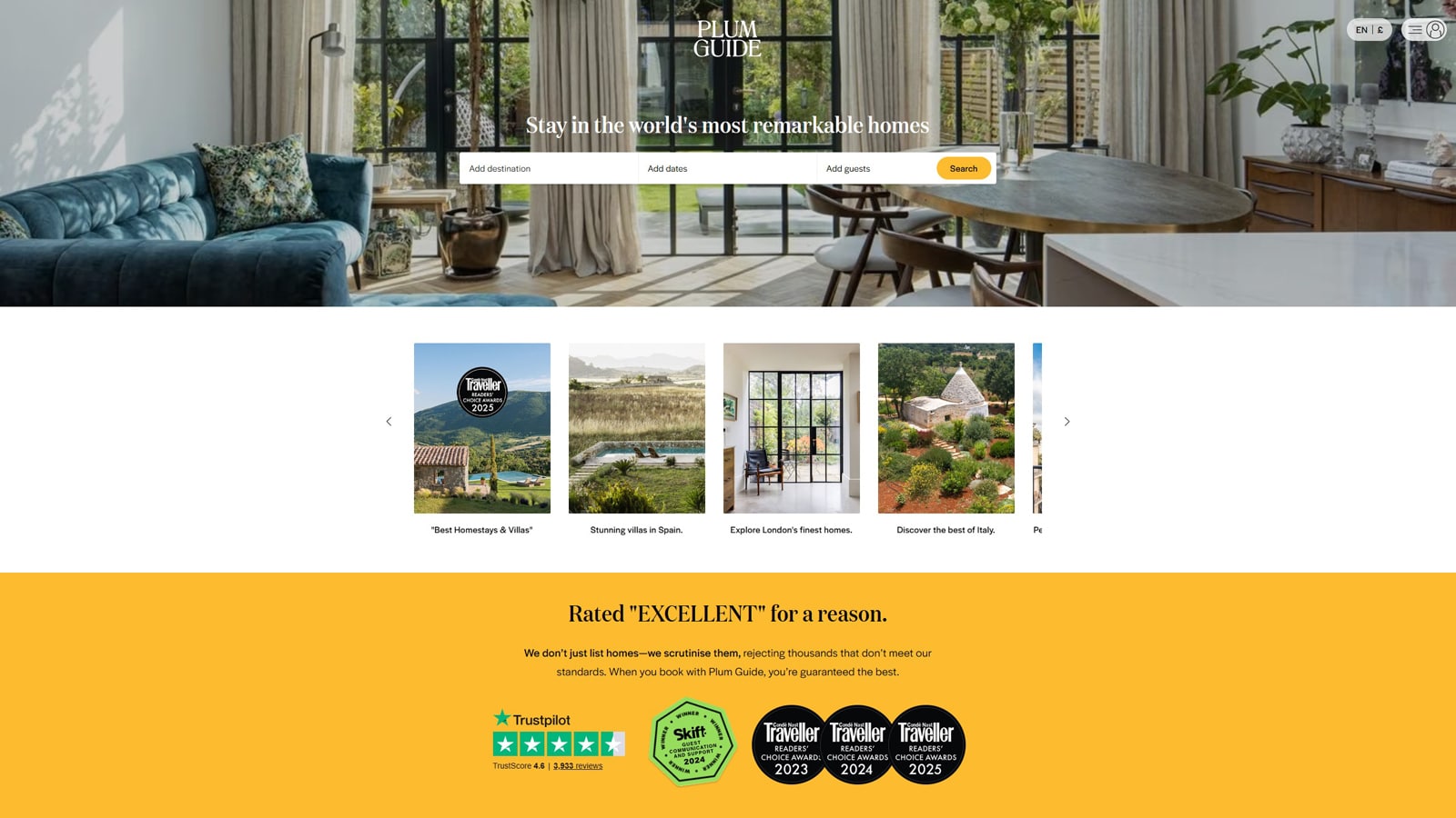 Picture of Plum Guide, one of the best Airbnb alternatives for hosts with professional listing optimization and photography.