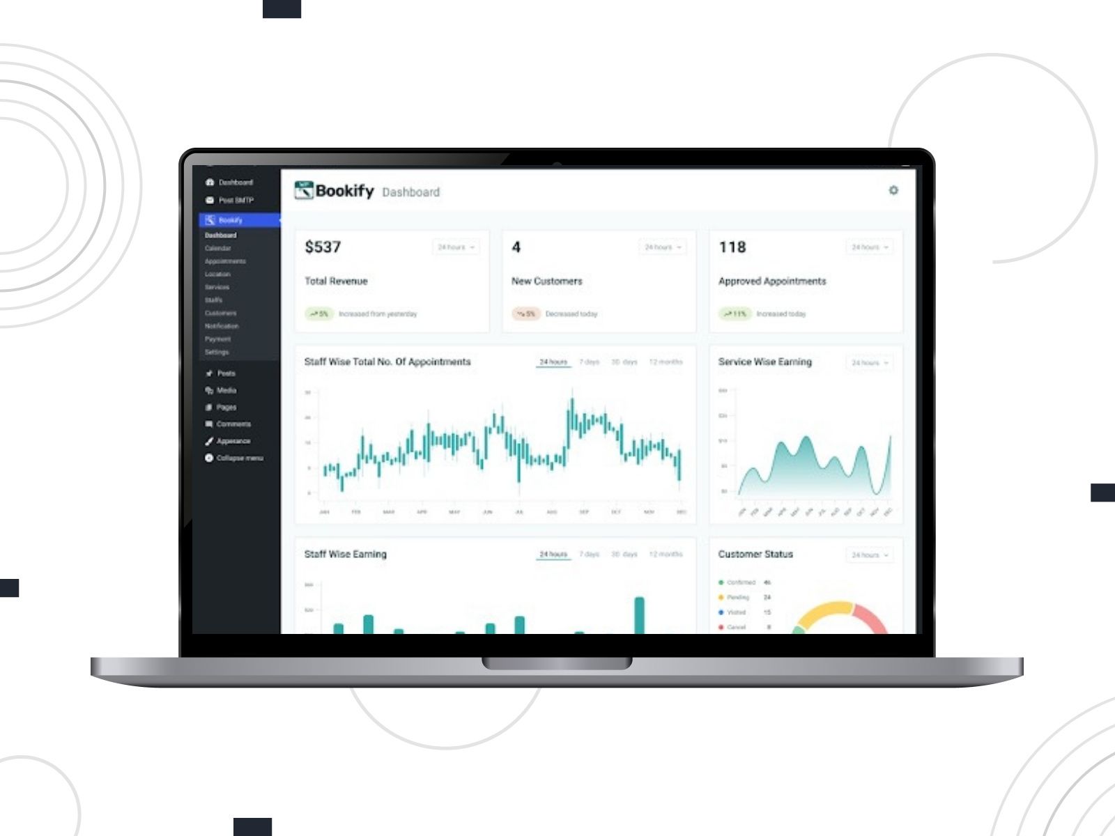 Collage of the Bookify calendar plugin.
