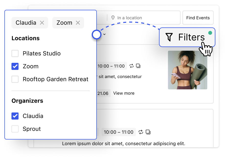 Powerful Event Filters For Quick Search