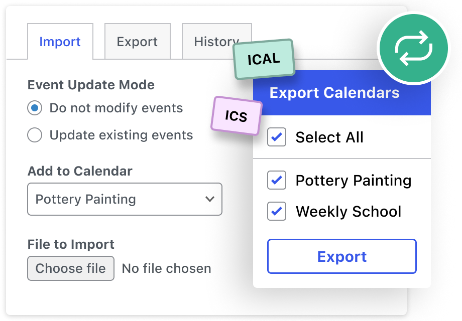 Import & Export Events (Apple Calendar, Google Calendar & Other Plugins)