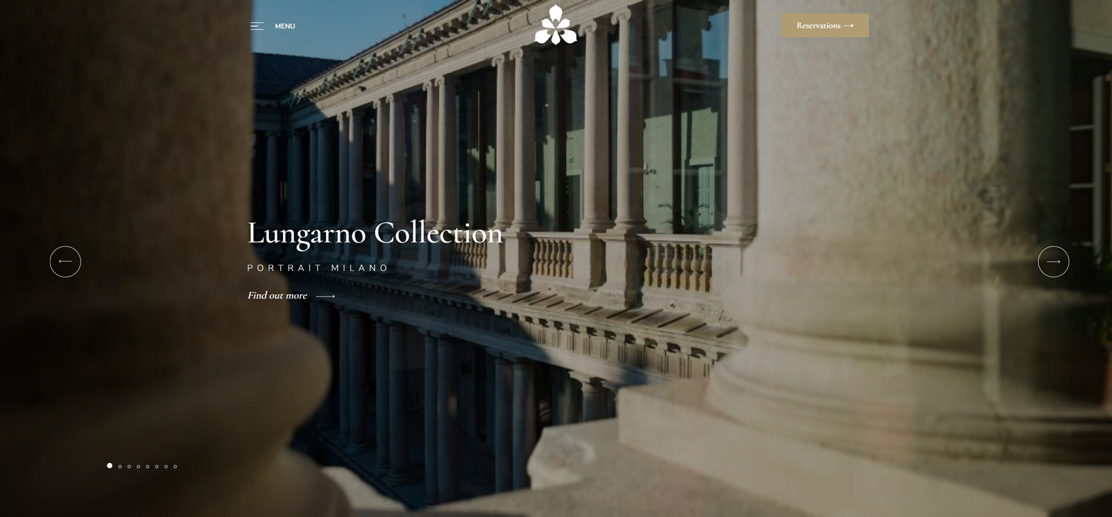 Figure of Lungarno Collection, a stunning hotel website with awards & blog sections.