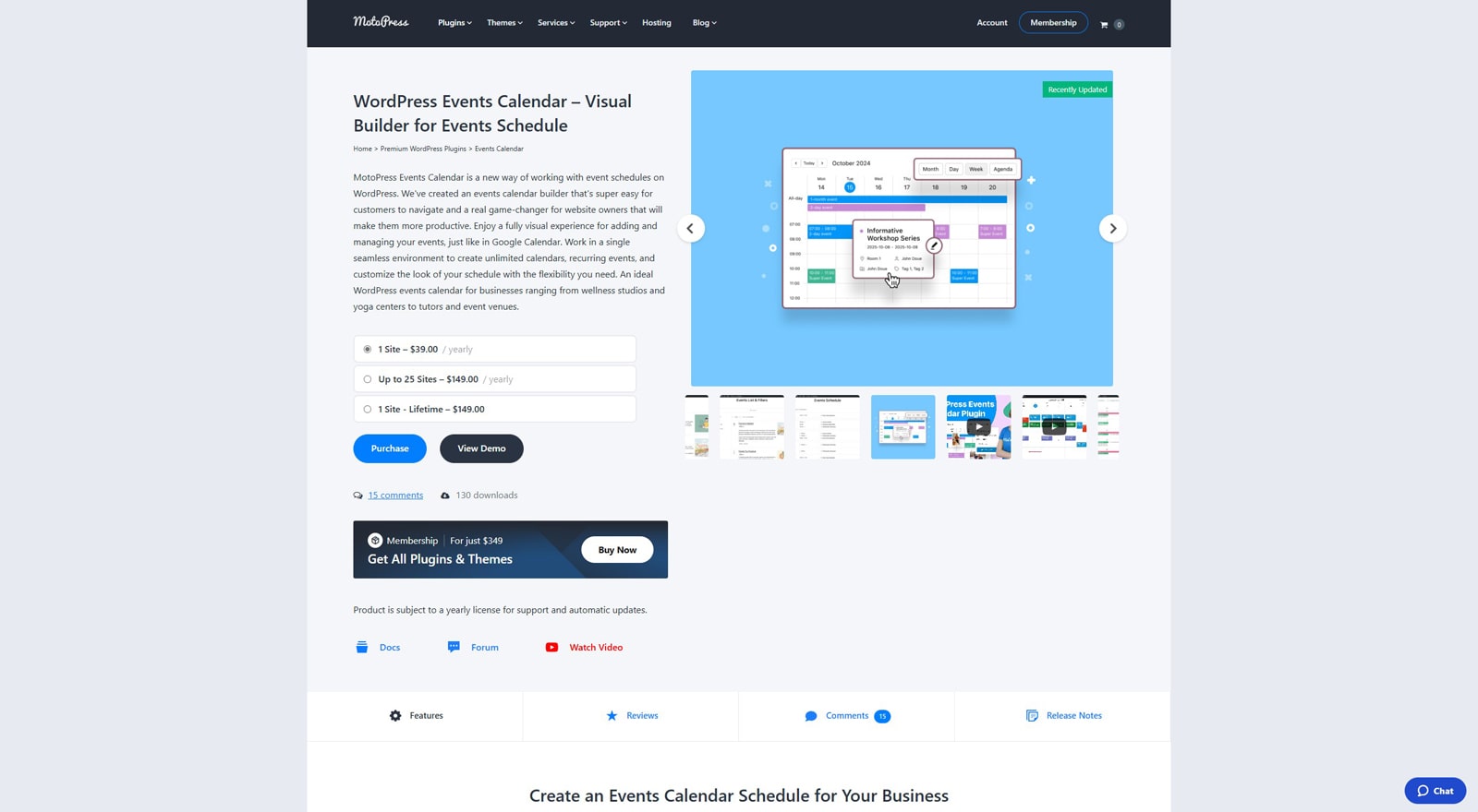 Photo of MotoPress Booking Calendar, a user-friendly WordPress rental plugin.