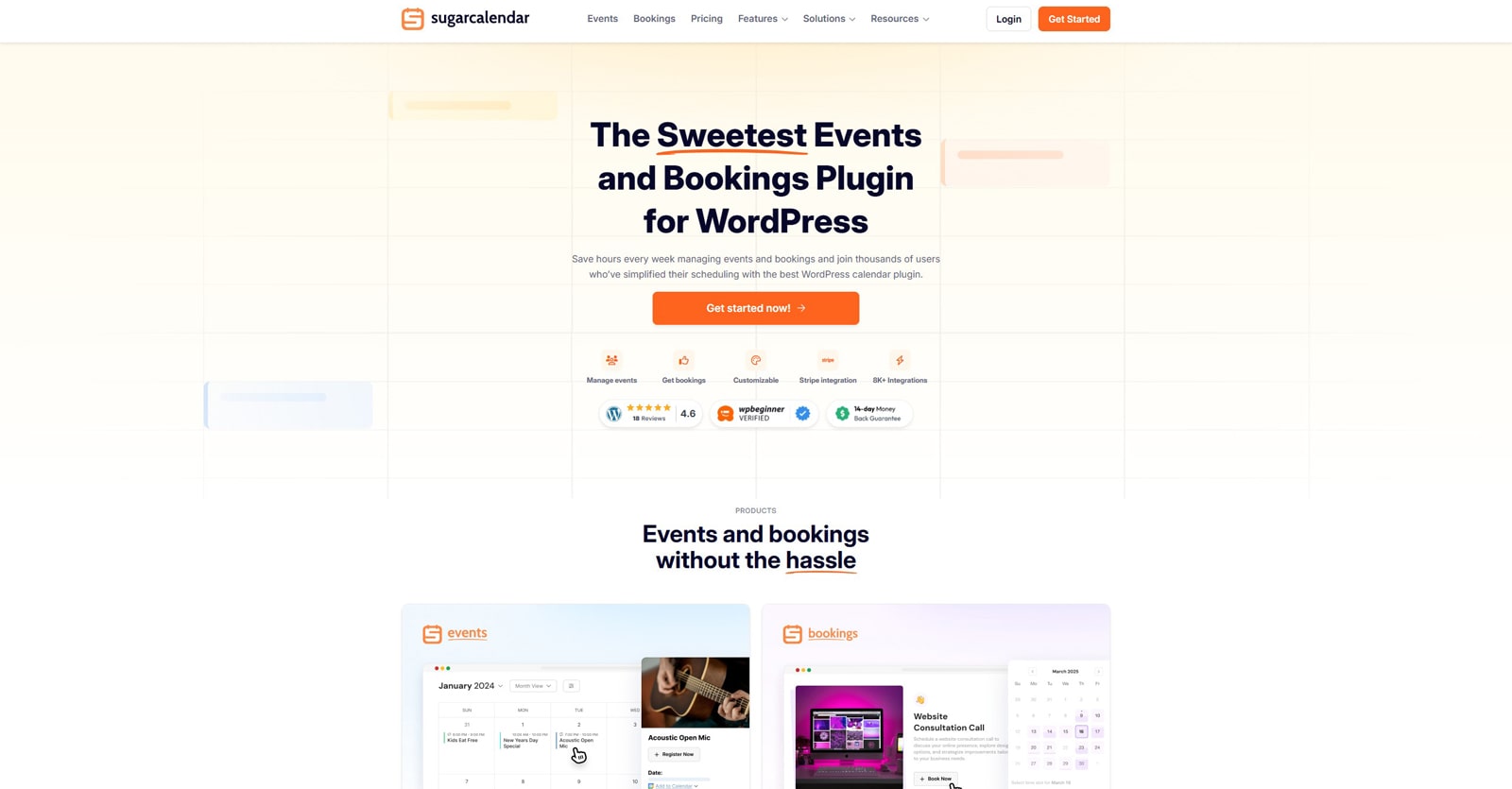 Snapshot of Sugar Calendar, a feature-rich events calendar plugin for WordPress with frontend event submission.