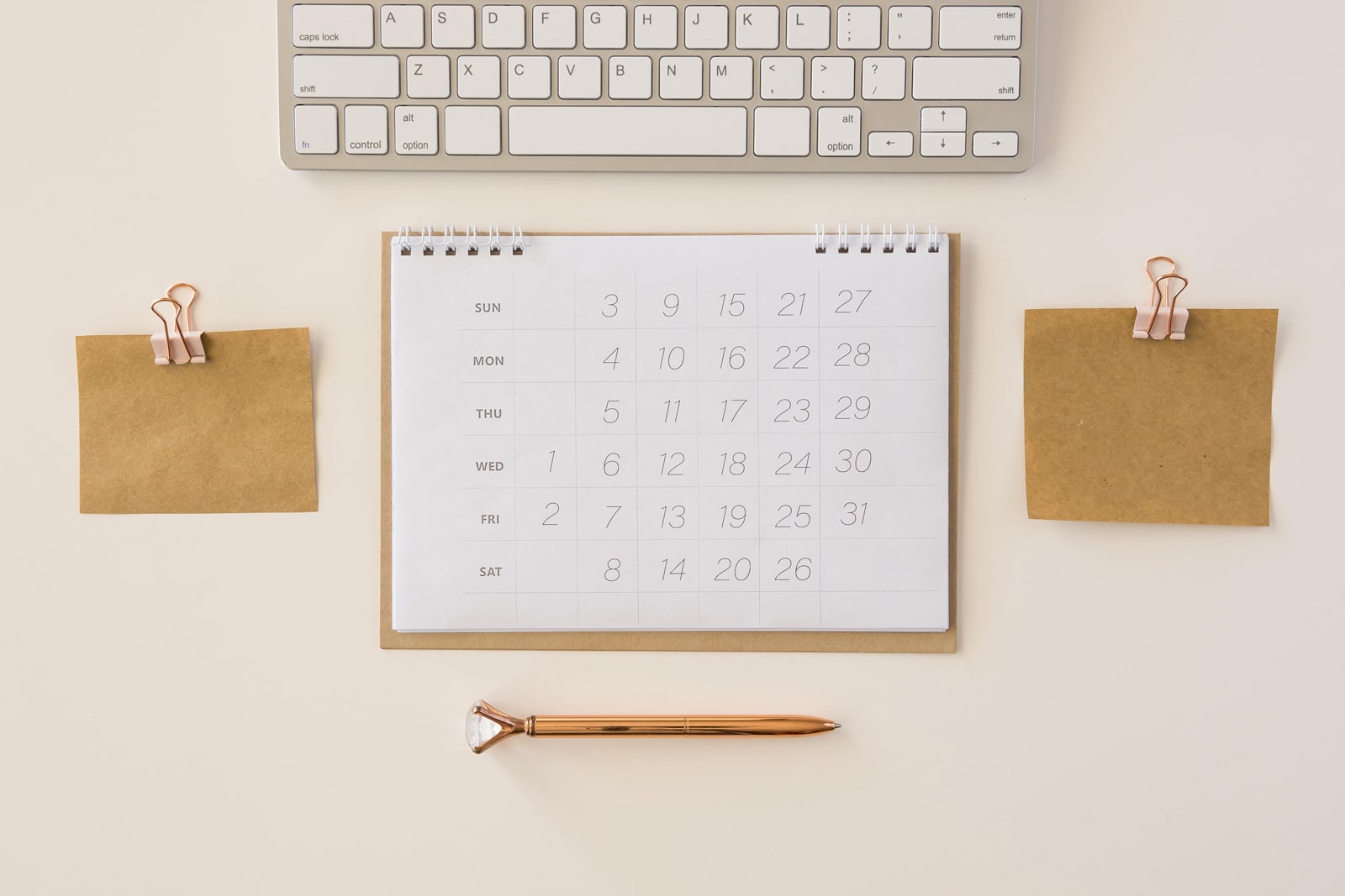 Portrait of classic calendar layout as an inspiration for modern booking solutions.