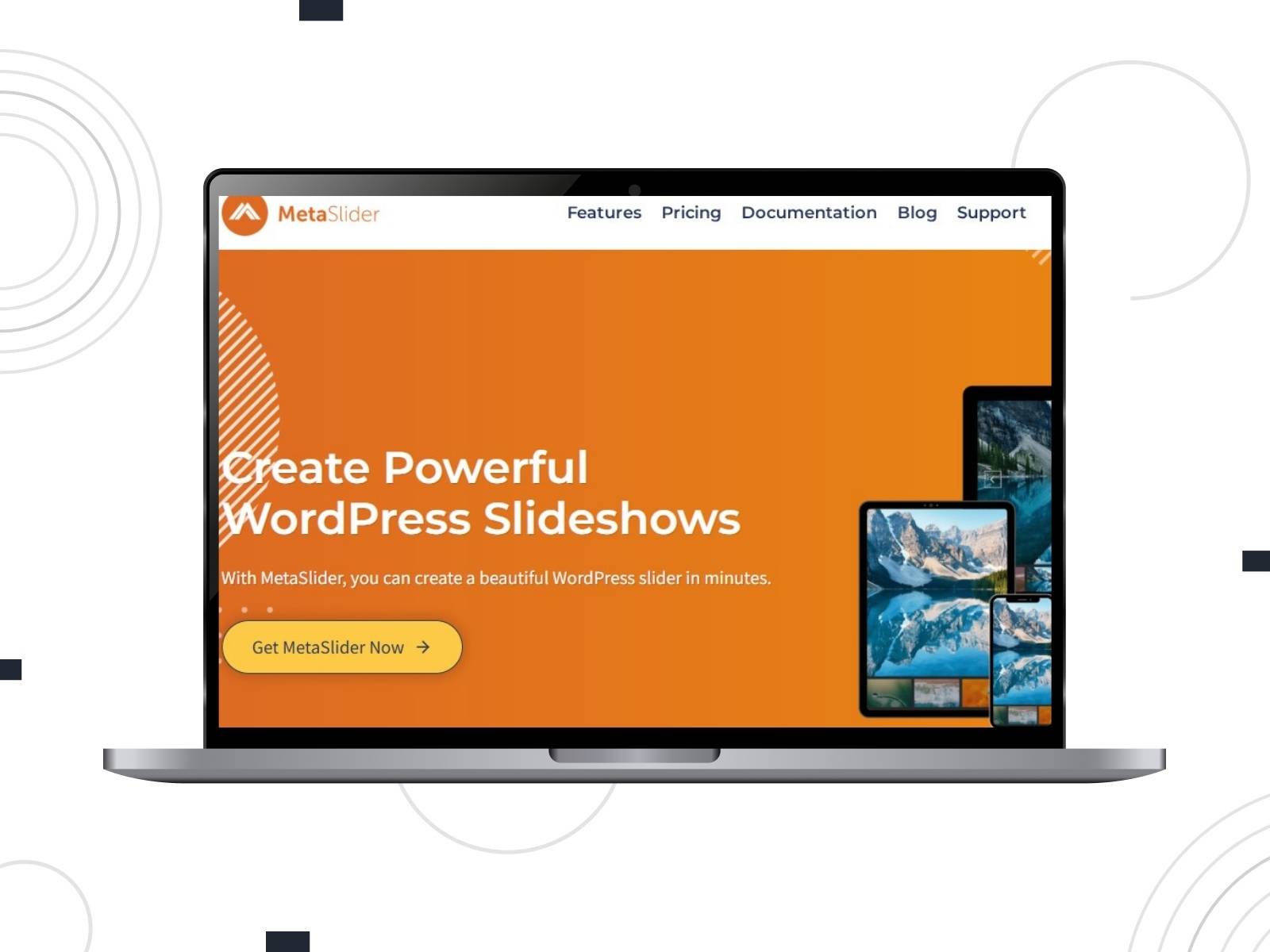Collage of the Meta Slider wordpress plugin.