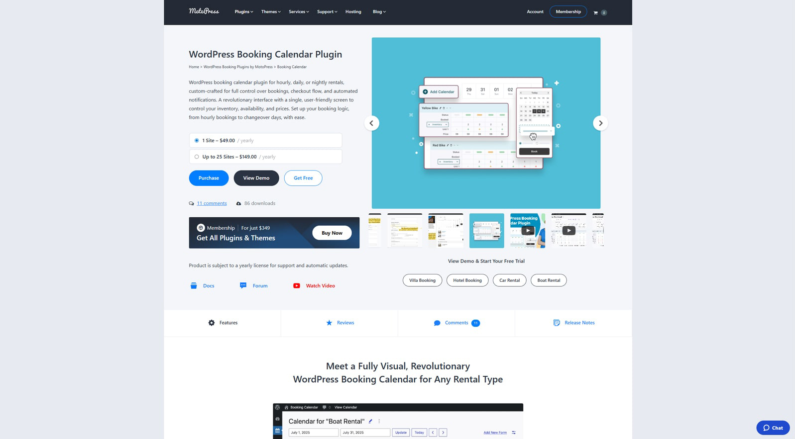 Graphic of Booking Calendar, a user-friendly WordPress plugin for booking management suitable for those discovering how to sell a gym membership.