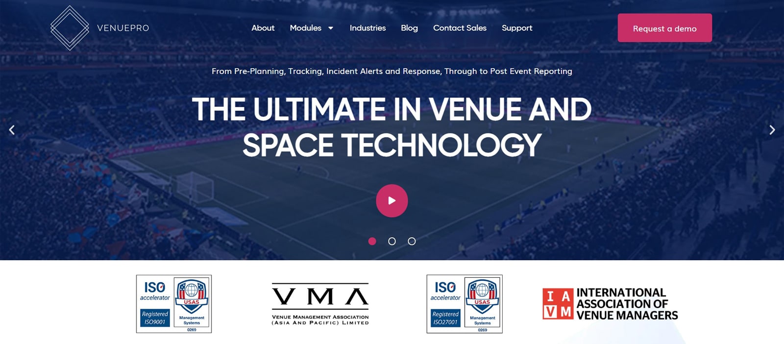 Image of VenuePro, a reliable facility booking system with a lost & found ticketing system.