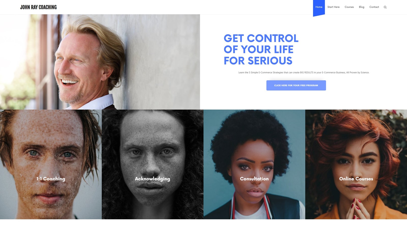 Snapshot of Efor, a responsive WordPress theme for a coaching website with a powerful and exclusive live customizer.