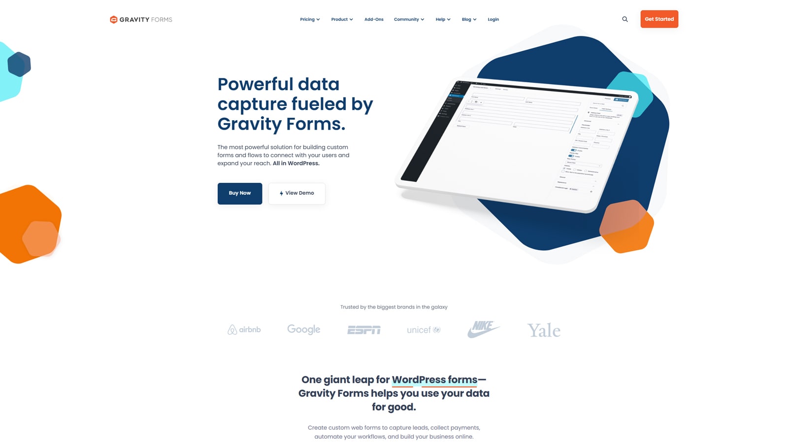 Figure of Gravity Forms, an efficient form-building plugin useful for gym and fitness center surveys.