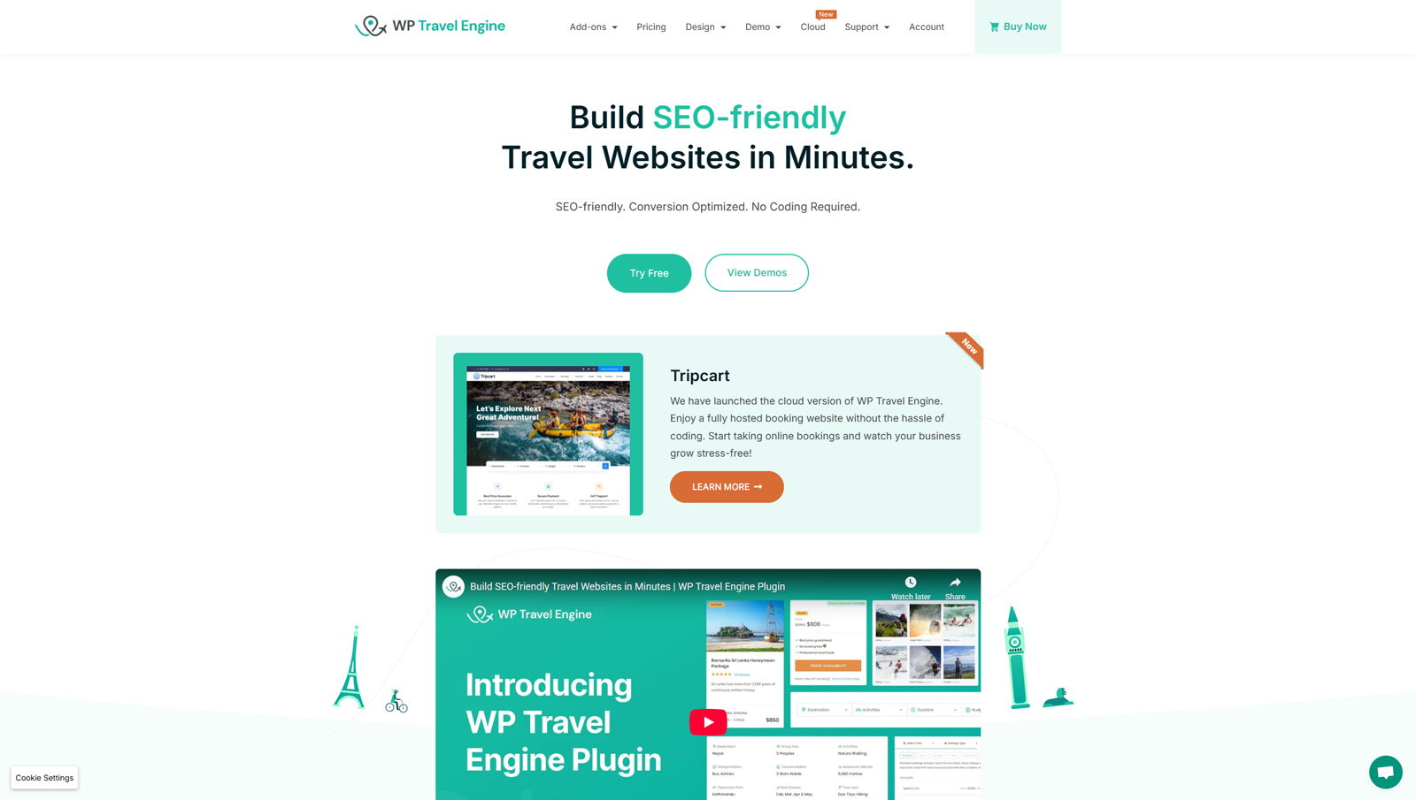 Photograph of WP Travel Engine, one of the WordPress group booking plugin options, with a powerful tour search and filtering system.