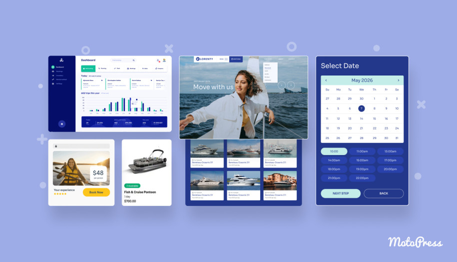 Collage of the best borat rental booking software.