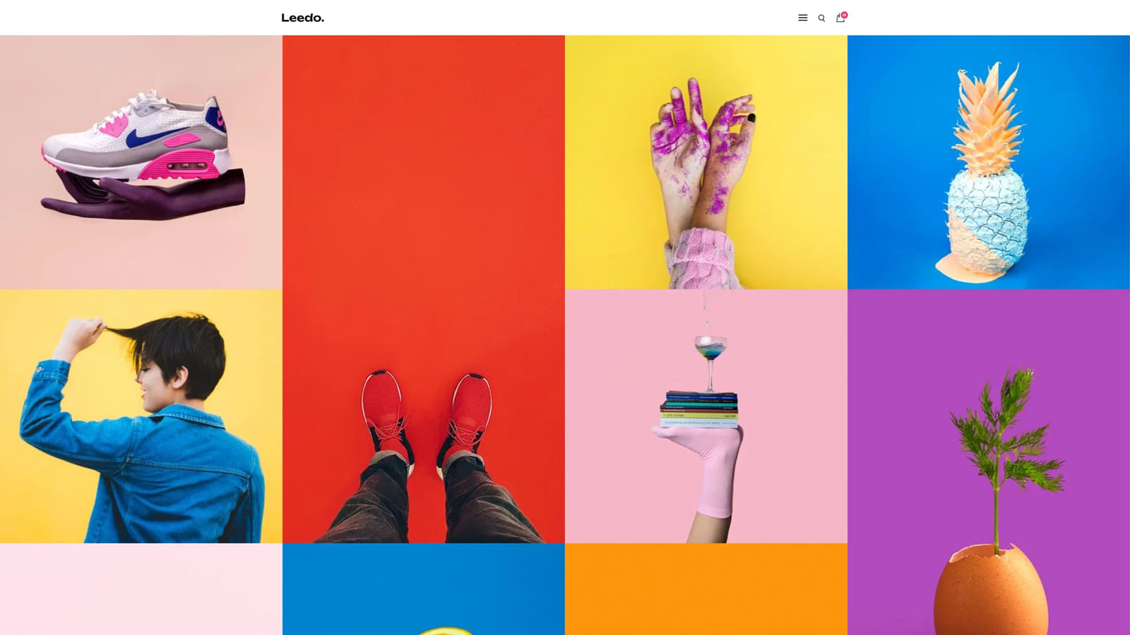 Picture of Leedo, one of the best WordPress themes for artists with multiple premium fonts and icons.