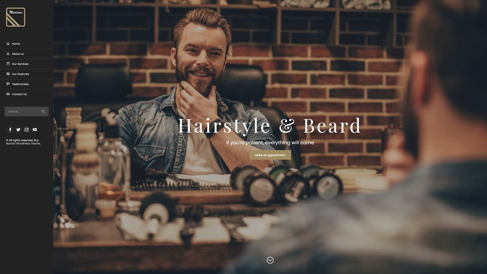 Illustration of Navian, a creative multipurpose WordPress theme with 6 integrated WordPress plugins.