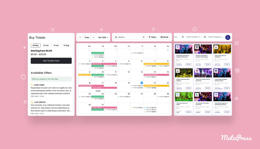 Featured image of event management plugins for WordPress.