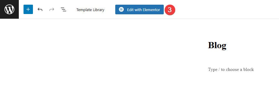 Representation of switching to a page builder to add the Elementor blog posts grid widget.
