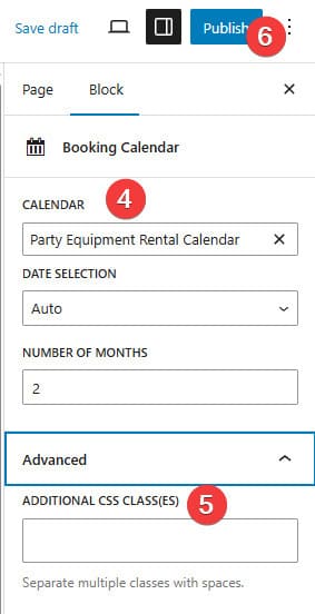 Figure of settings available with the best WordPress inventory management plugin and its Gutenberg block.