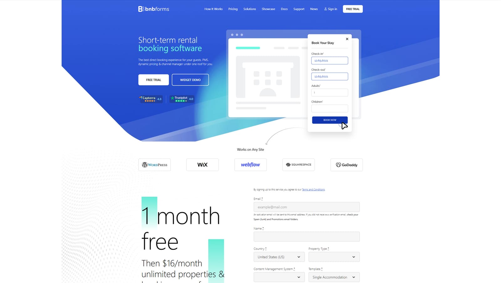 Graphic of BNBForms, a vacation rental management system with iCal synchronization with OTA.