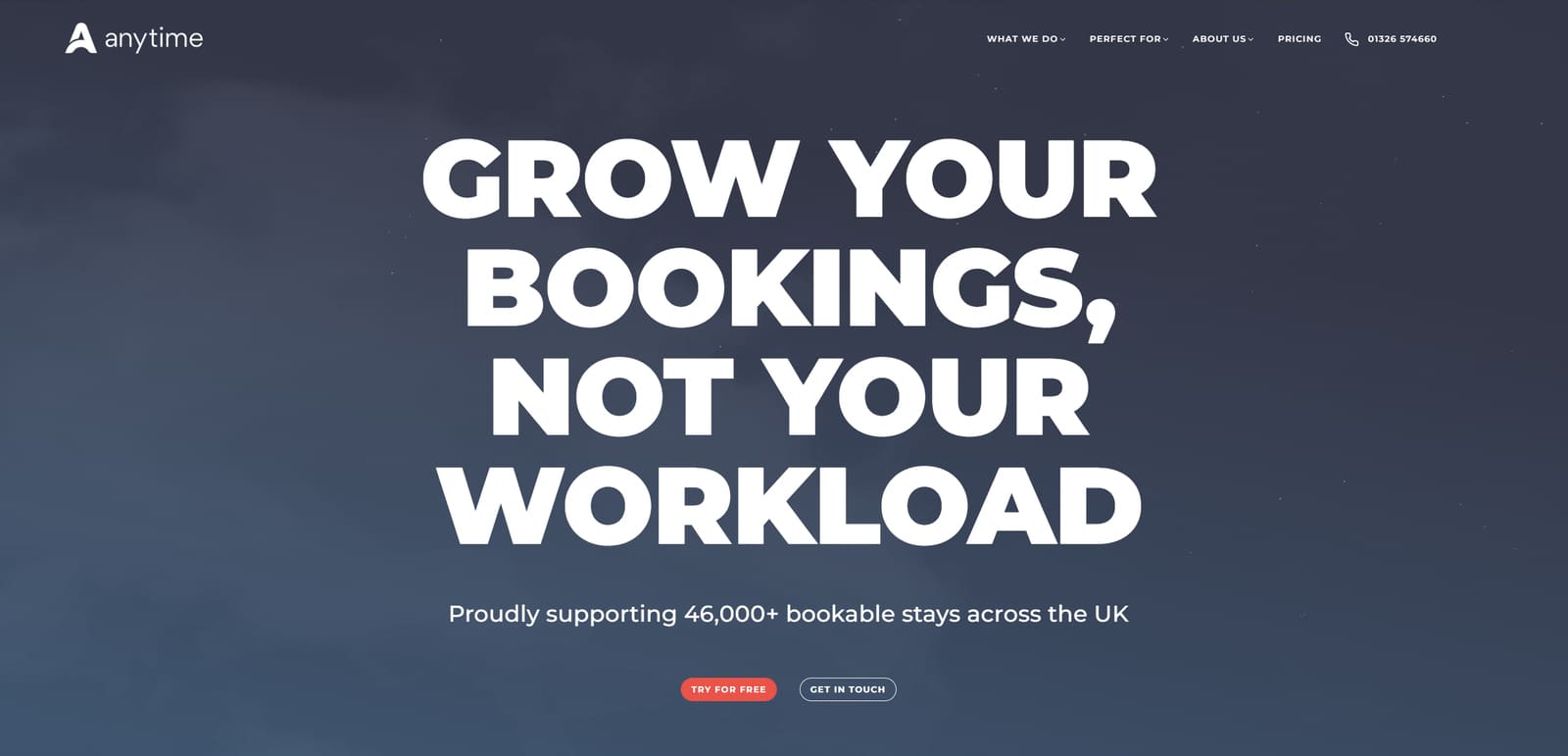 Representation of Anytime Booking, a flexible STR solution with an accommodation availability calendar.
