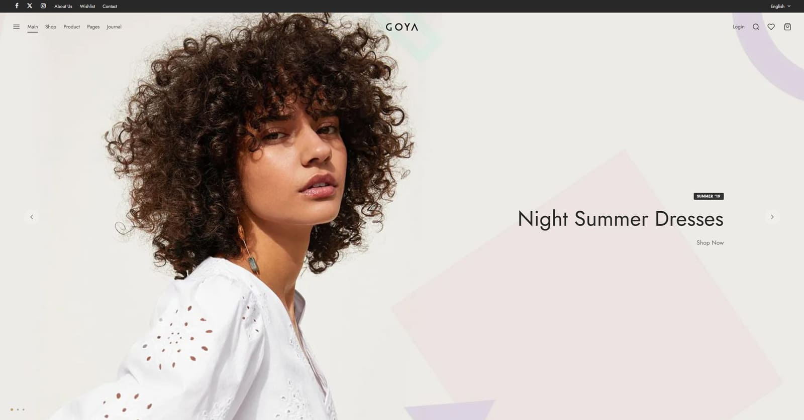 Representation of Goya, a fashion store theme for WooCommerce with 10 responsive homepage layouts.