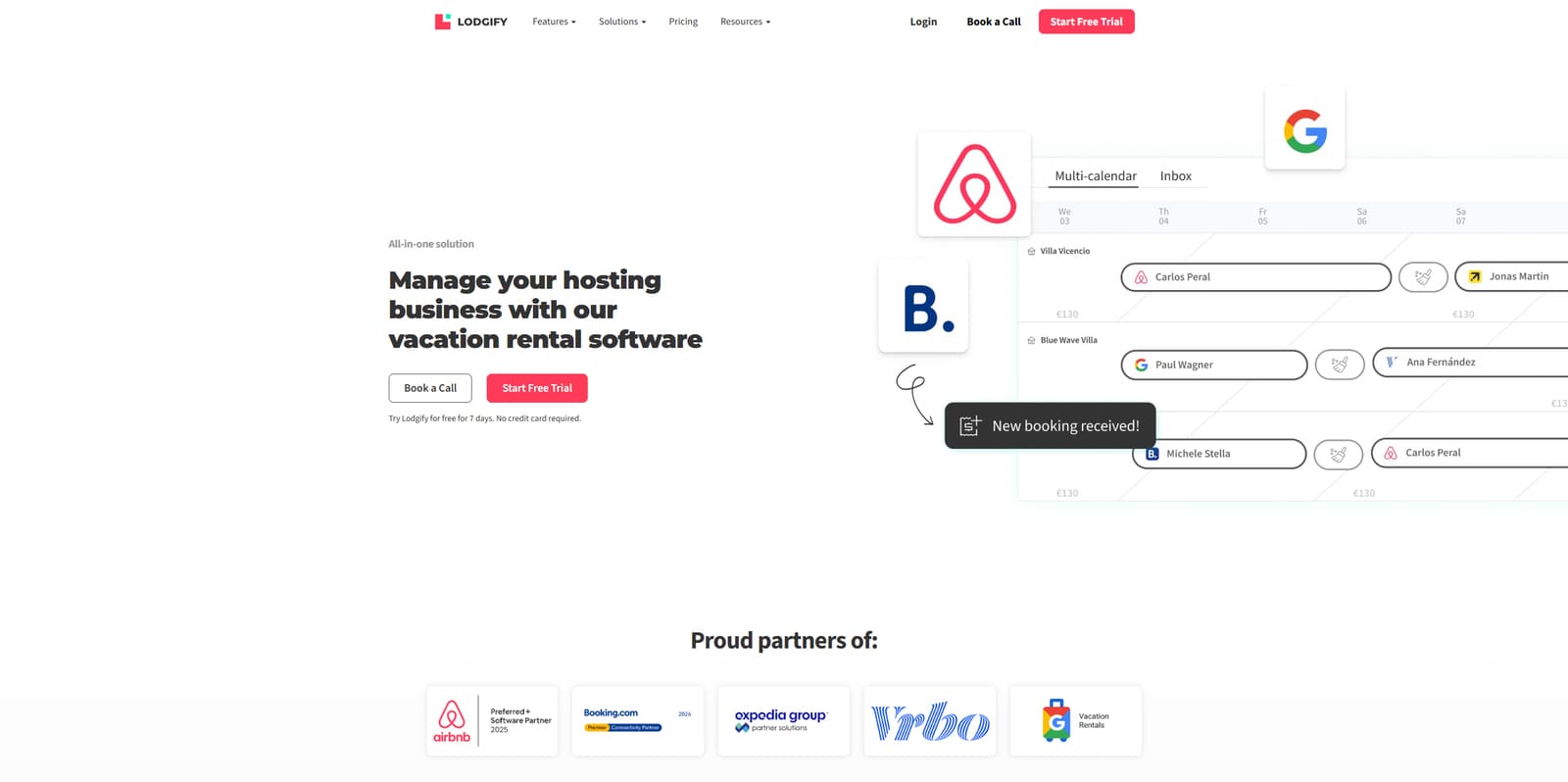 Visual of Lodgify, a top-rated booking software with a configurable booking widget.