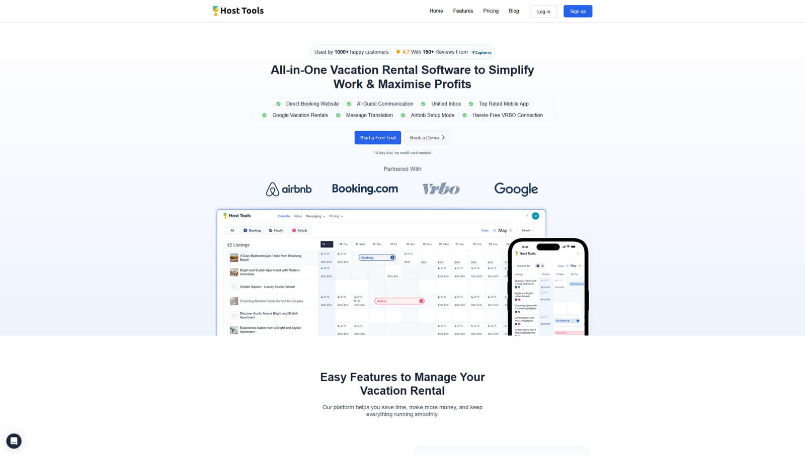 Figure of Host Tools, a reliable booking software with AI reply suggestions.