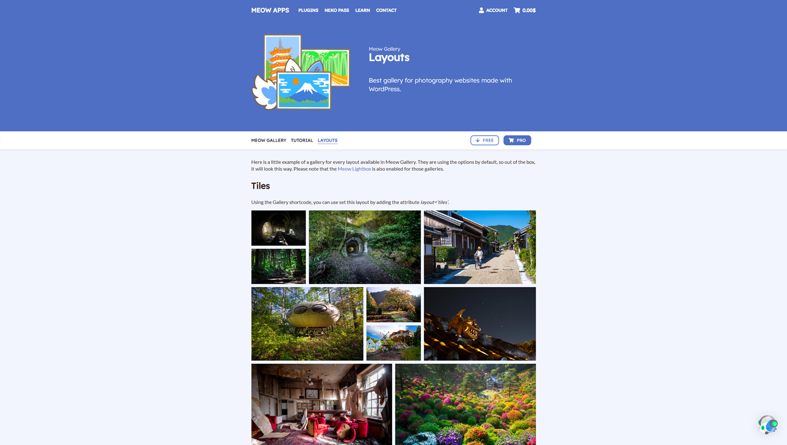 Image of Meow Gallery, a popular WordPress image gallery plugin with an automatic sitemap integration.