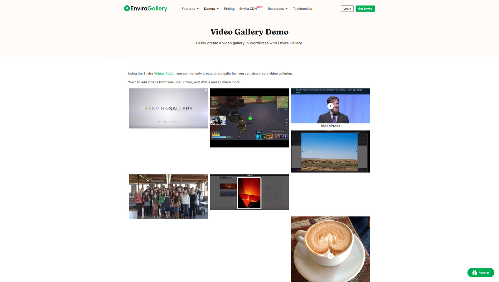 View of Envira Gallery, one of the best WordPress gallery plugins with slideshows & fullscreen mode.