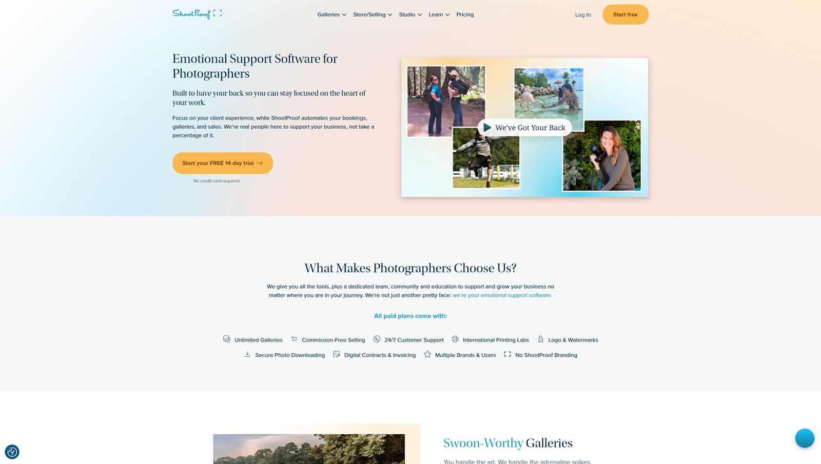 Representation of ShootProof, a scheduling and eCommerce app with automated communication.