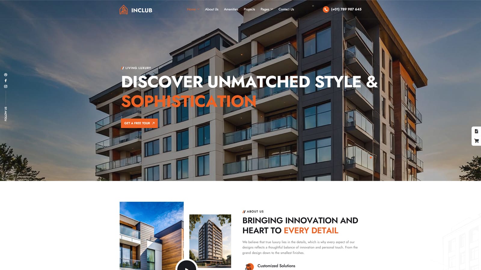 Image of Inclub, a stunning single property management theme for WordPress with 3 homepage layouts.