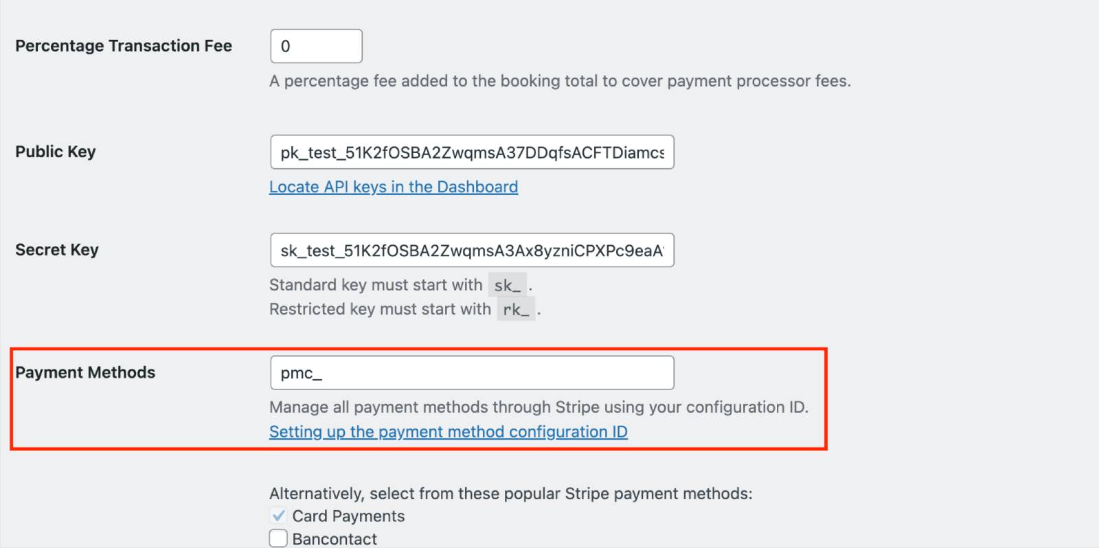 Stripe ID in MotoPress Hotel Booking.