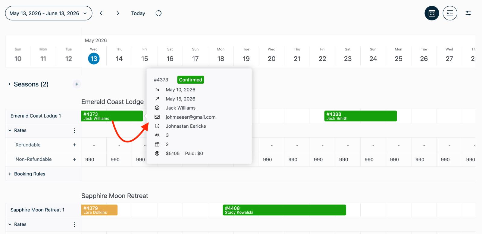 Adding a booking preview.