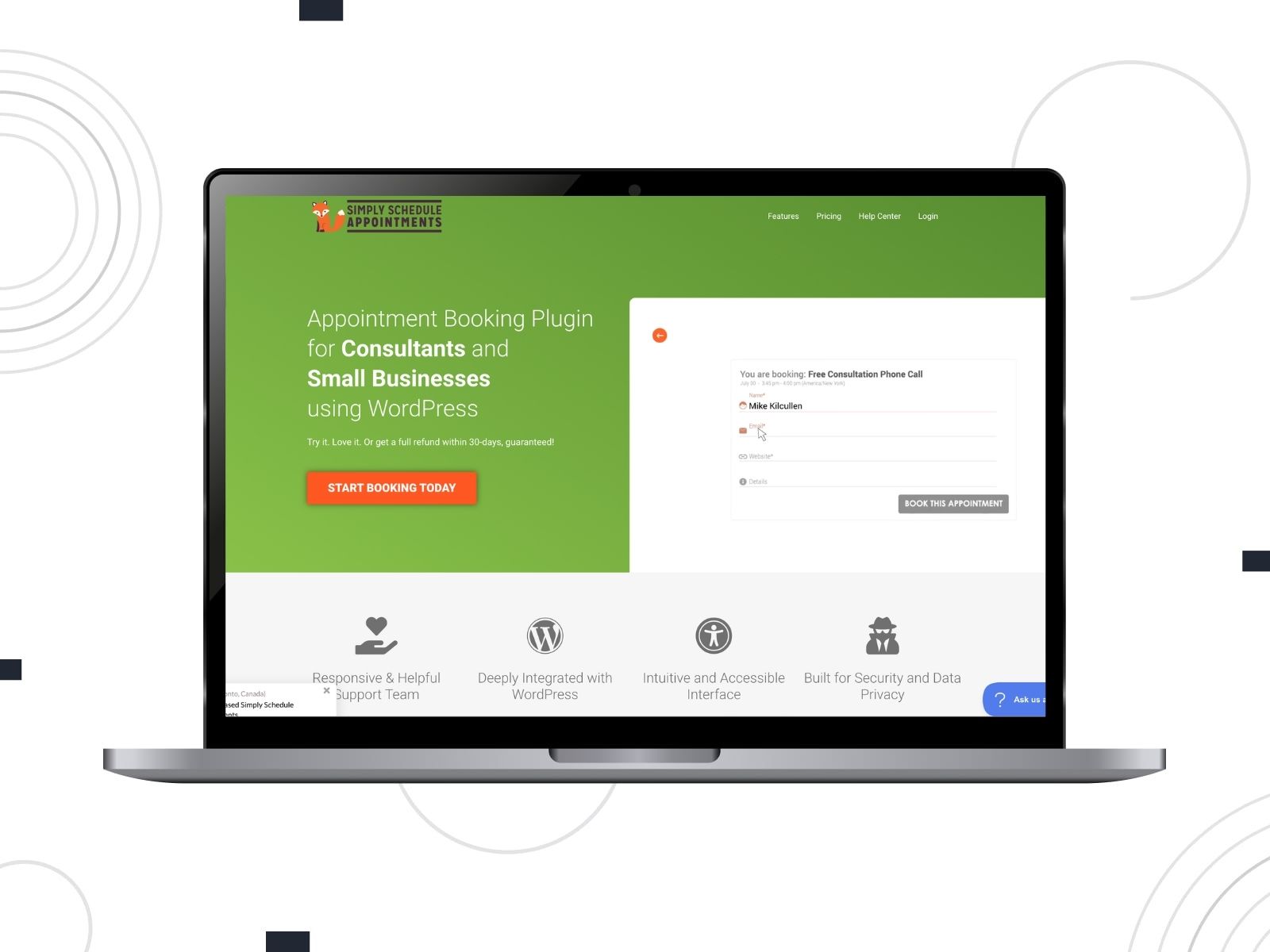 Collage of Simply Schedule Appointments Bookly alternatives plugin.