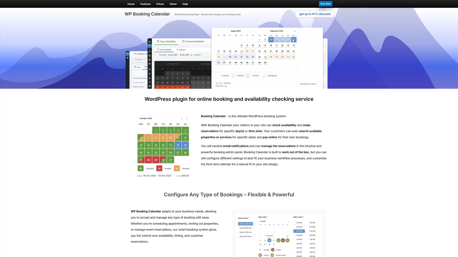 Photograph of WP Booking Calendar, one of the best Amelia alternatives with visual form building.