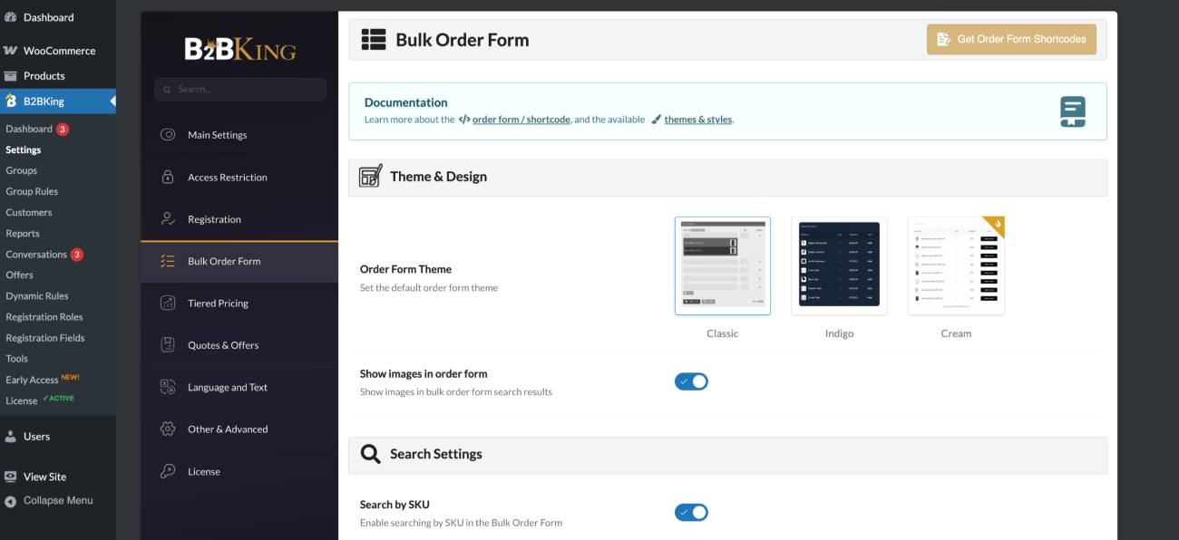 B2Bking bulk ordering forms.