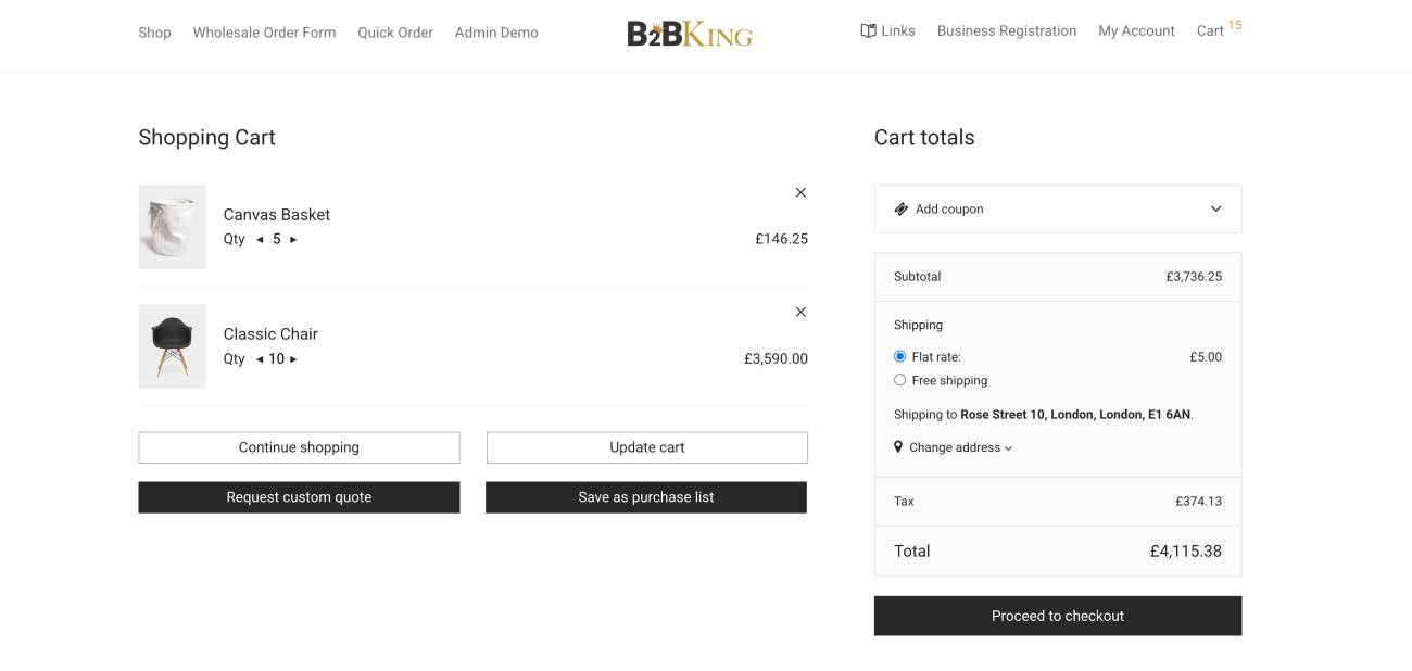 B2Bking save as purchase listv.