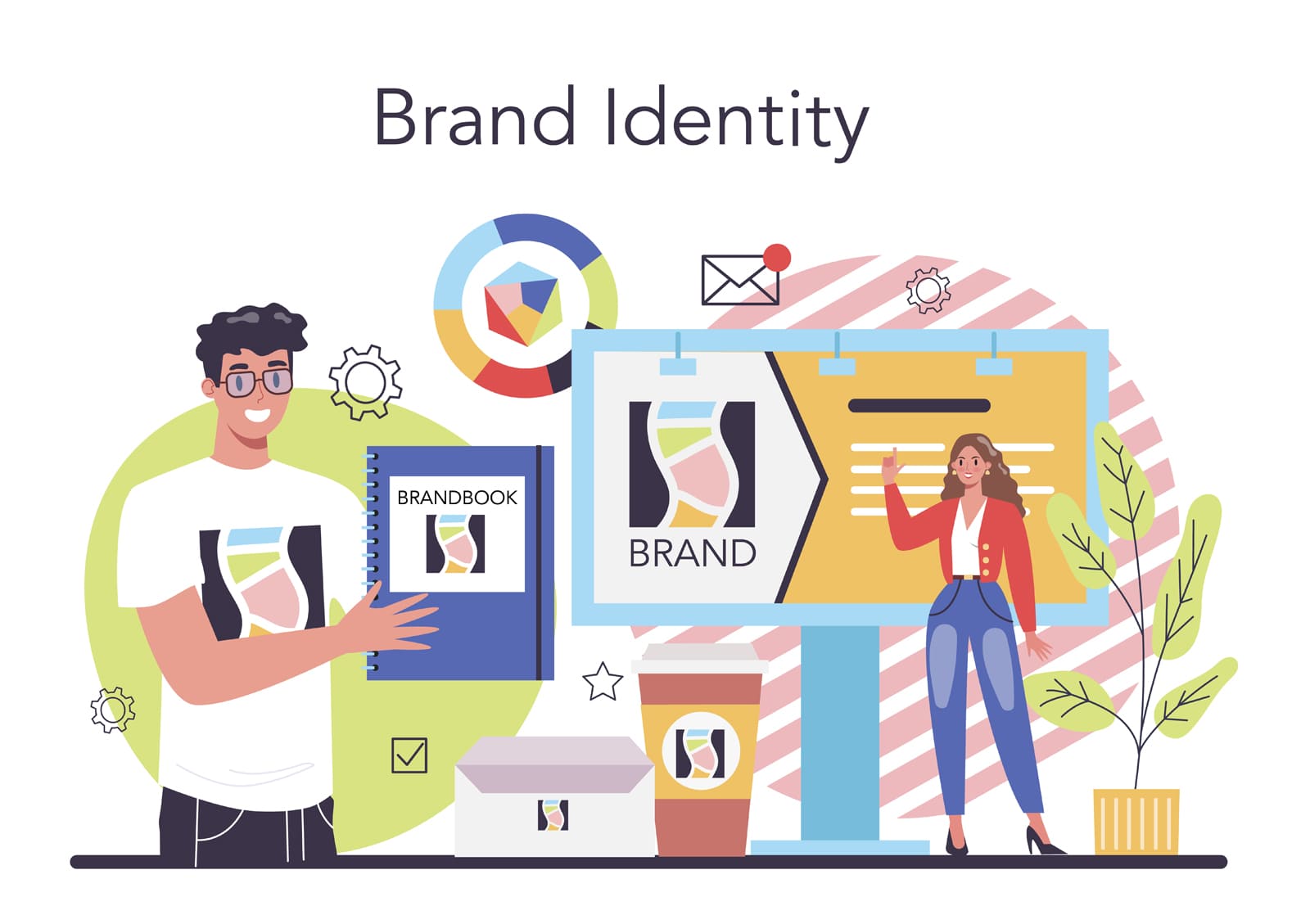 Photo of brand identity concept to apply to virtual events.