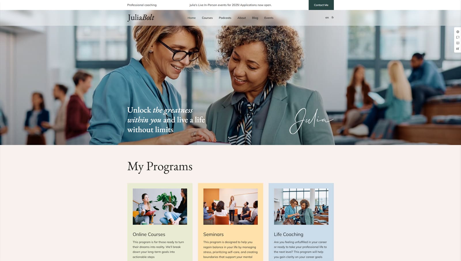 Representation of DotLife, a WordPress theme for online coaching with TutorLMS and LearnPress plugins.