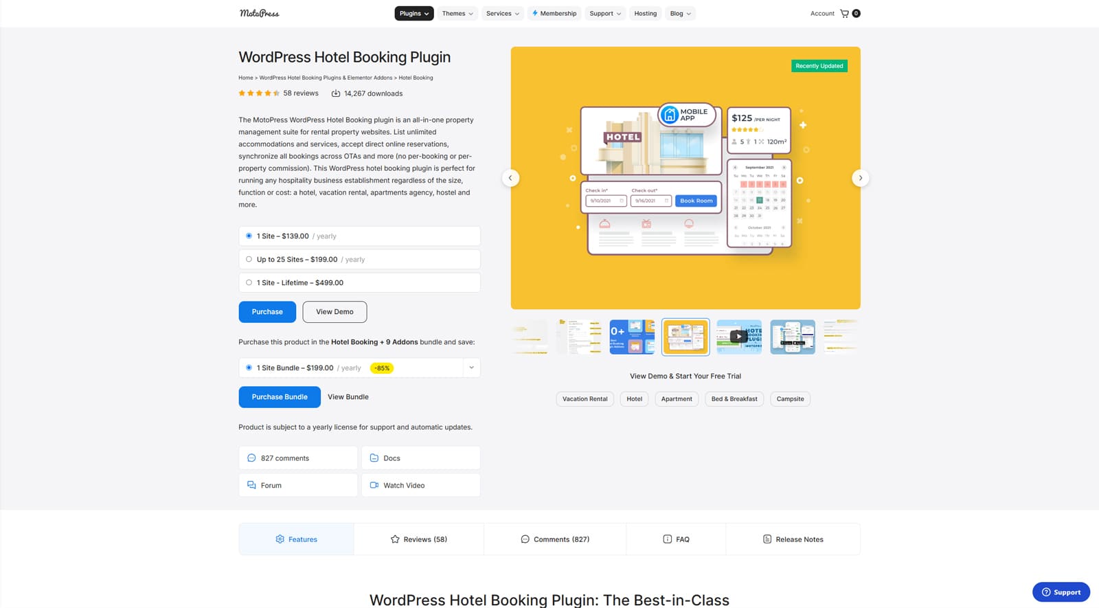 Illustration of Hotel Booking, the best form plugin for Elementor with a mobile-friendly property search form.