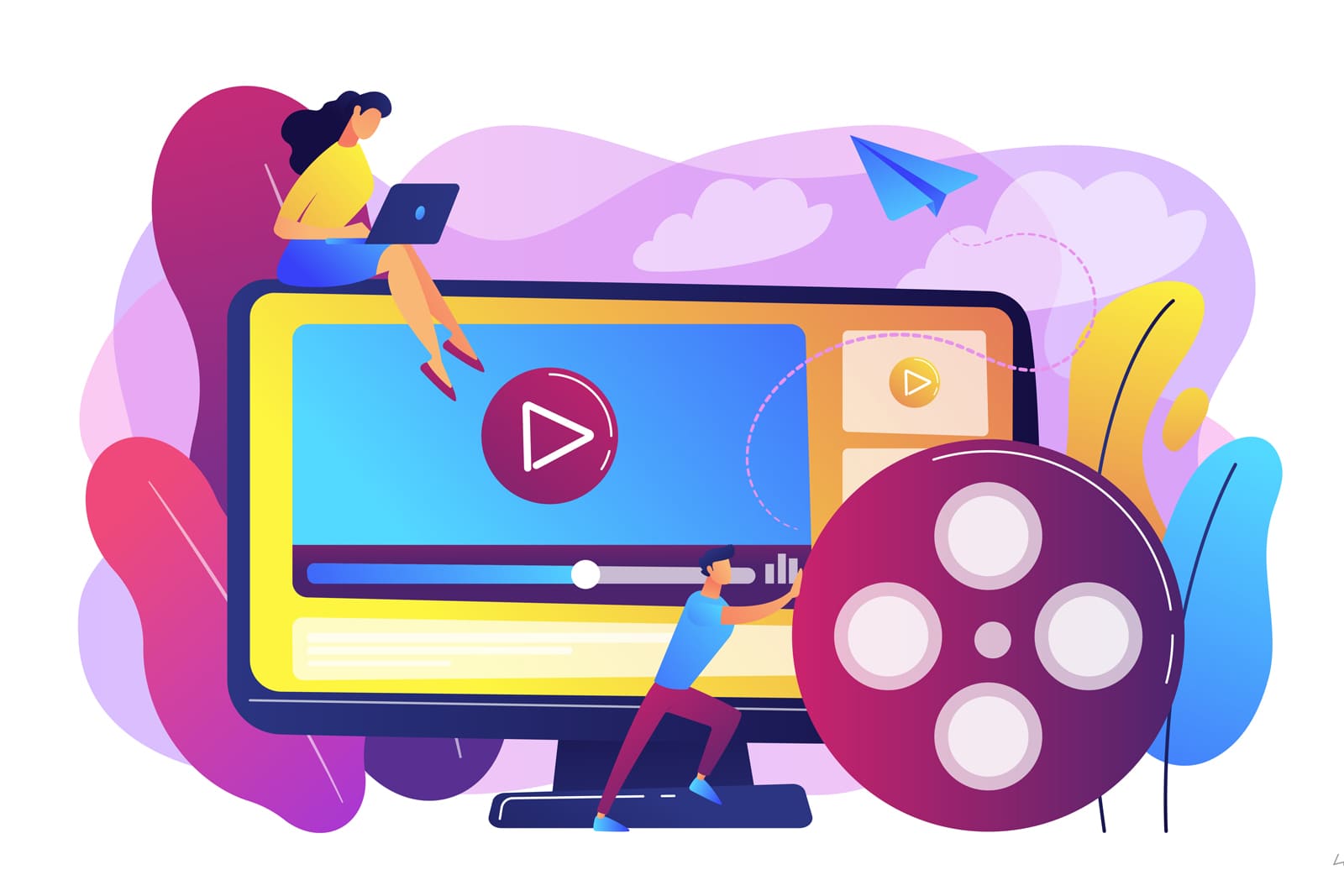 Portrait of a video content concept to use for virtual event marketing.