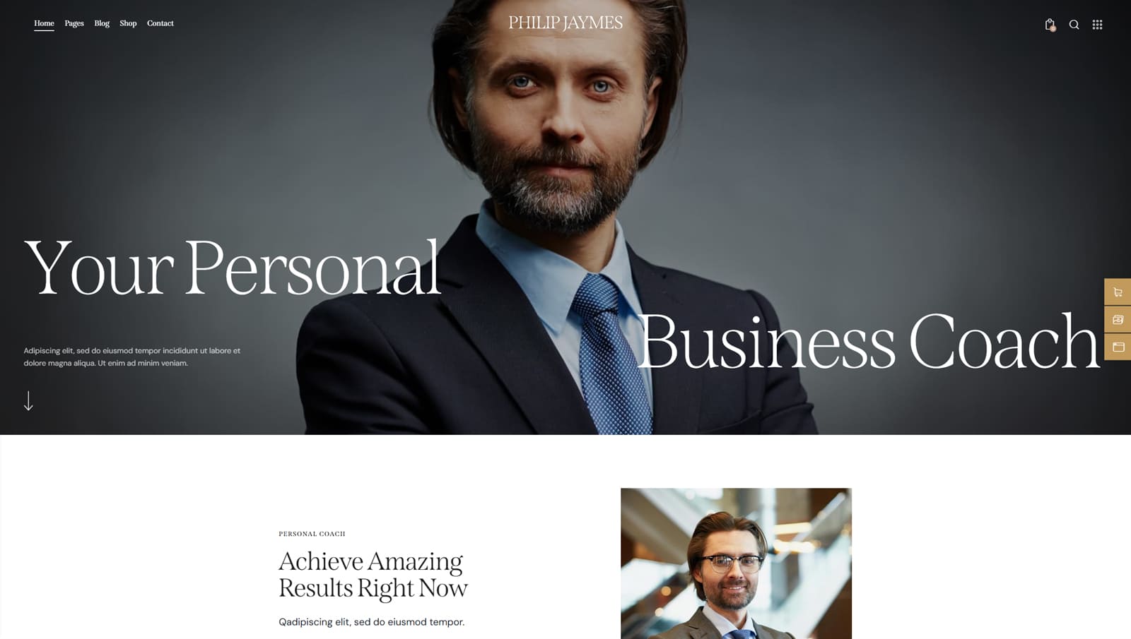 Snapshot of PJ, a flexible WordPress theme for classes websites with 4 responsive homepage designs.