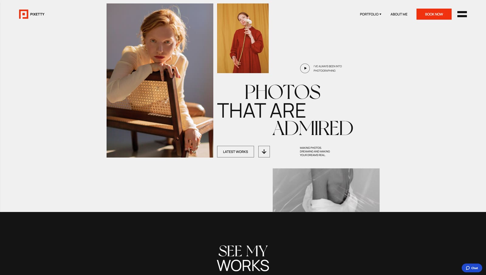 View of Pixetty, one of the the best classes WordPress themes with step-by-step booking wizard.