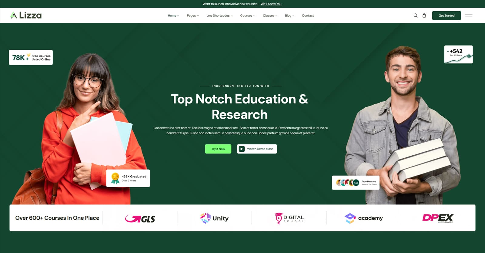 Image of Lizza, one of the the best classes WordPress themes with eCommerce-ready pages.