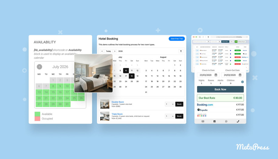 MotoPress hotel booking plugin alternatives for wordpress