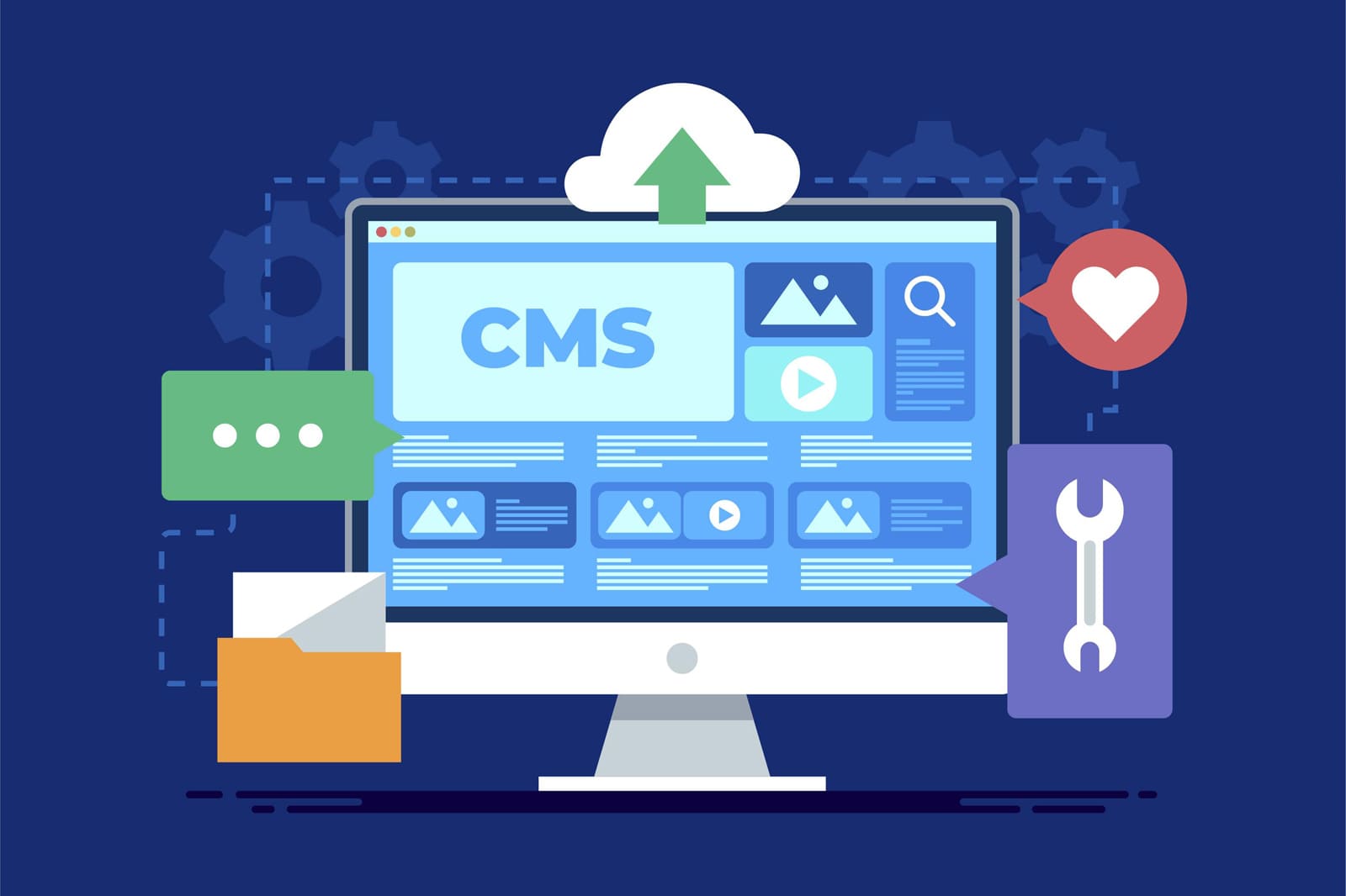 Picture of a CMS concept that is fully applicable to WordPress.