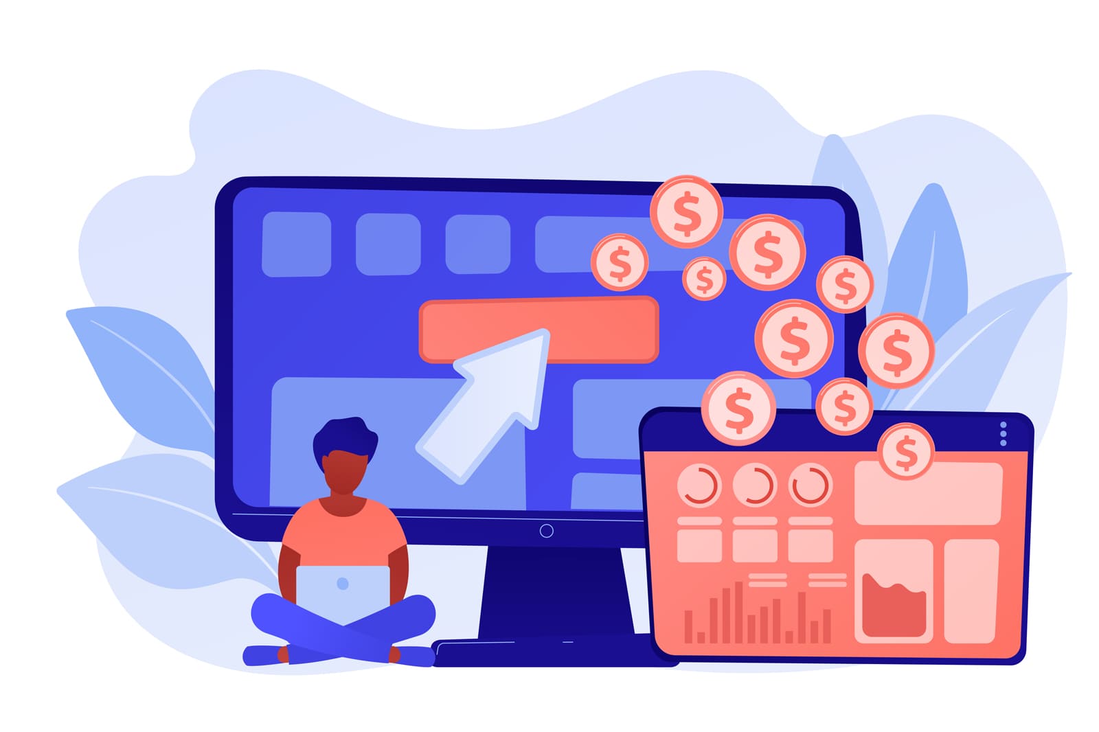 Photograph of cost management during the development of an online presence with WordPress.